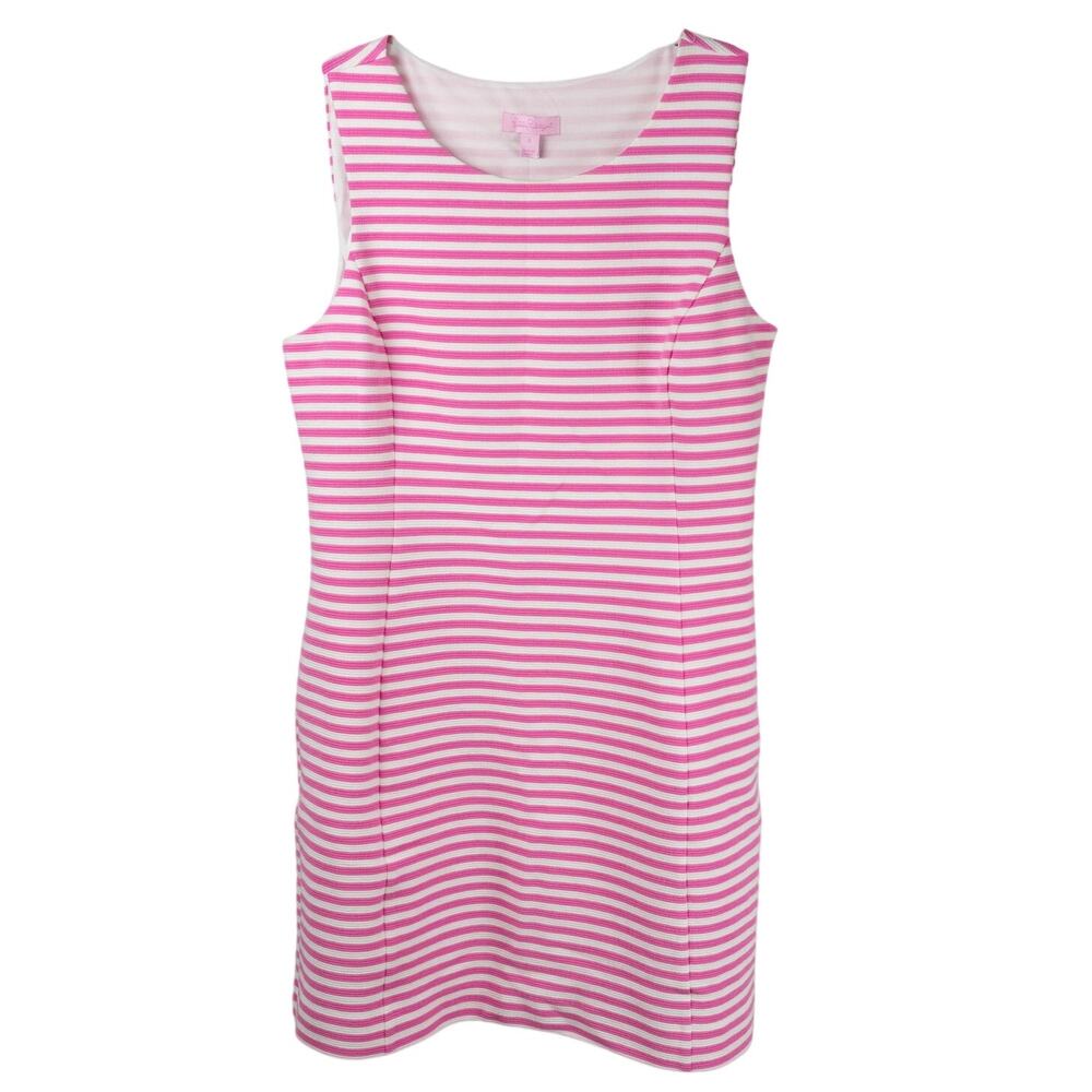 Lilly Pulitzer Large Dress Cutout Sleeveless Striped Pink White